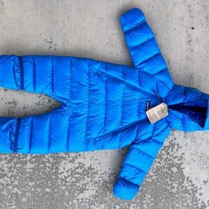 Patagonia Infant Hi-Loft Down Bunting Blue Baby Suit